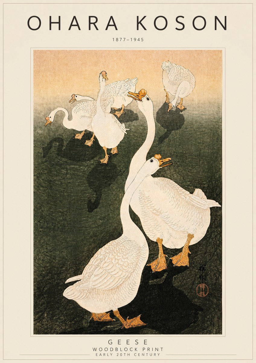 Ohara Koson Geese No4 - Poster