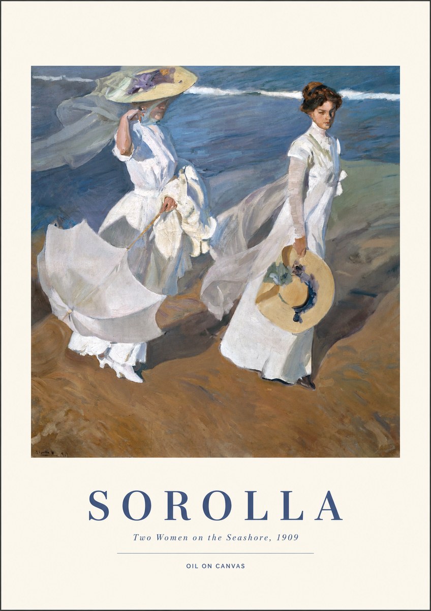 Sorolla Two Women on the Seashore, 1909 No1 - Poster