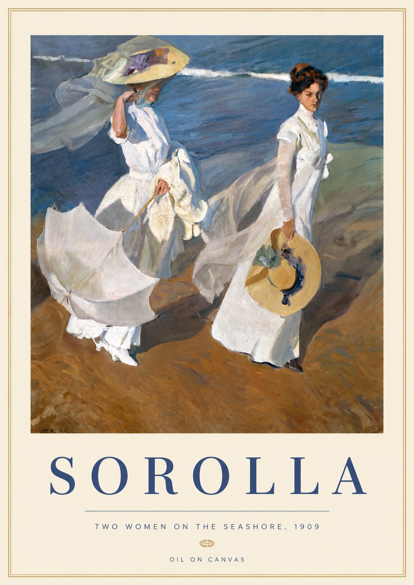 Sorolla Two Women on the Seashore, 1909 No3 - Poster