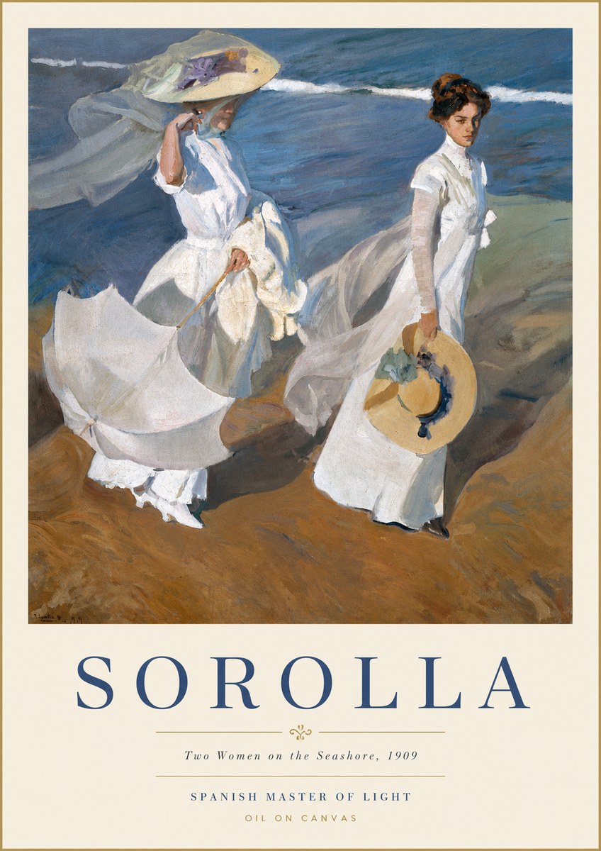 Sorolla Two Women on the Seashore, 1909 No6 - Poster