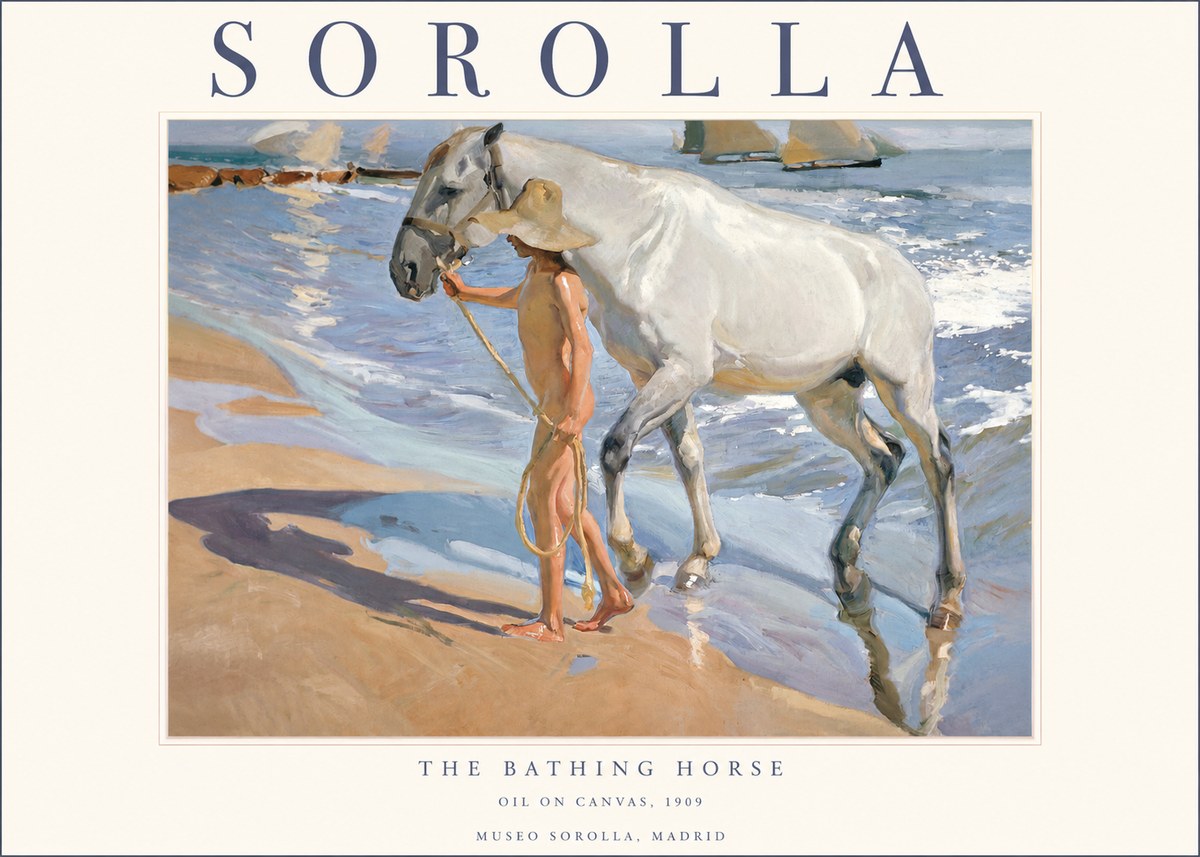 Sorolla The Bathing Horse No1 - Poster