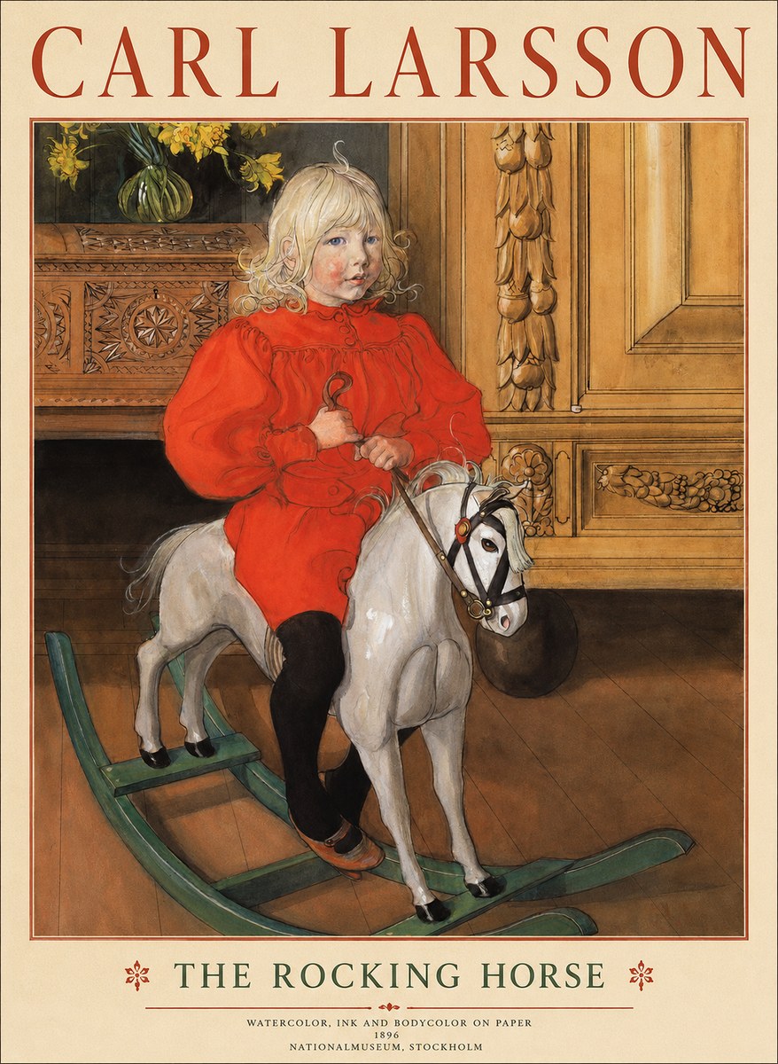 Carl Larsson The Rocking Horse No1 - Poster