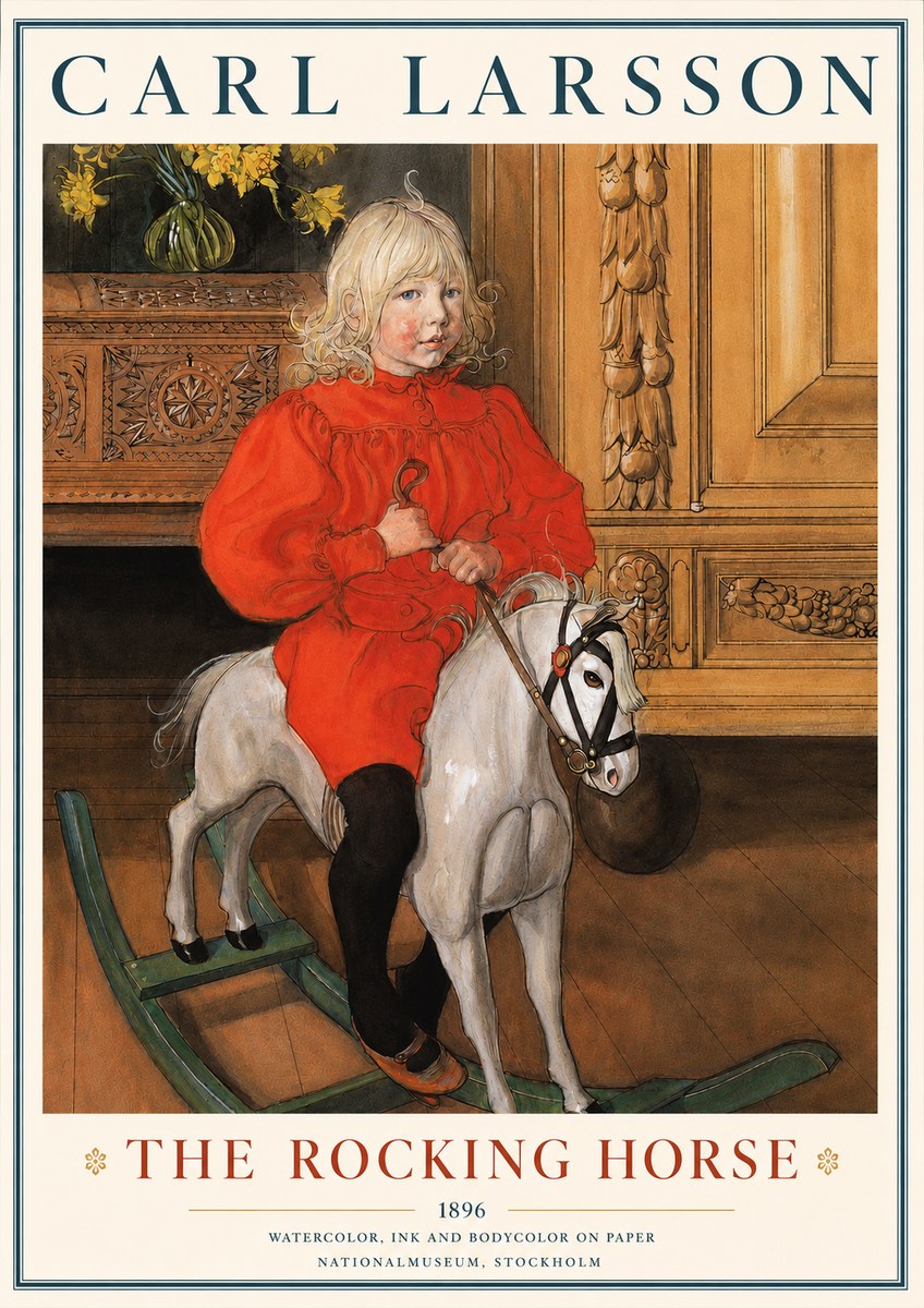 Carl Larsson The Rocking Horse No3 - Poster