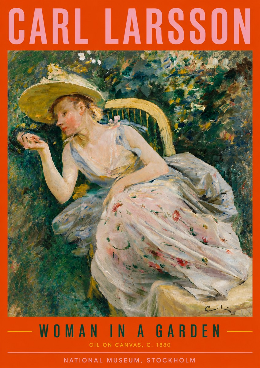 Carl Larsson Woman in a Garden No5 - Poster