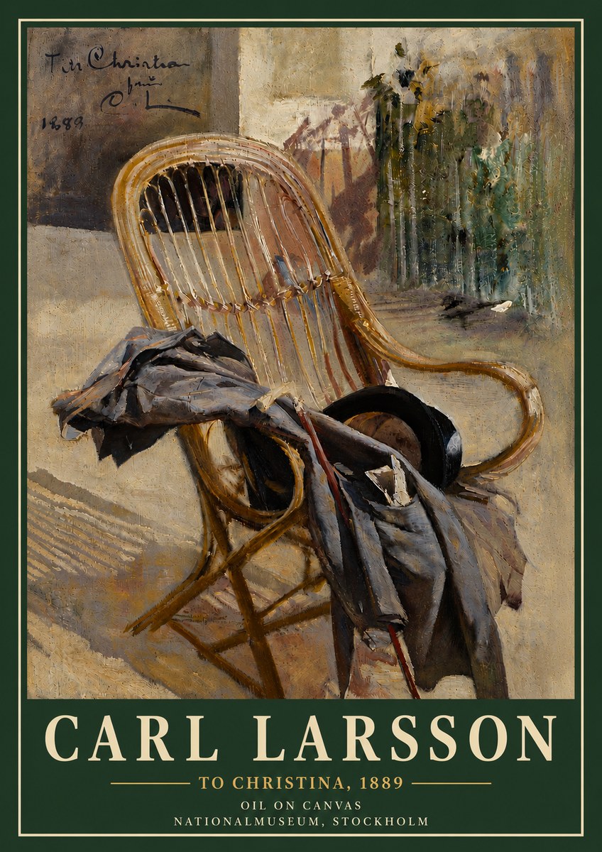 Carl Larsson To Christina, from C. Larsson, 1889 No5 - Poster