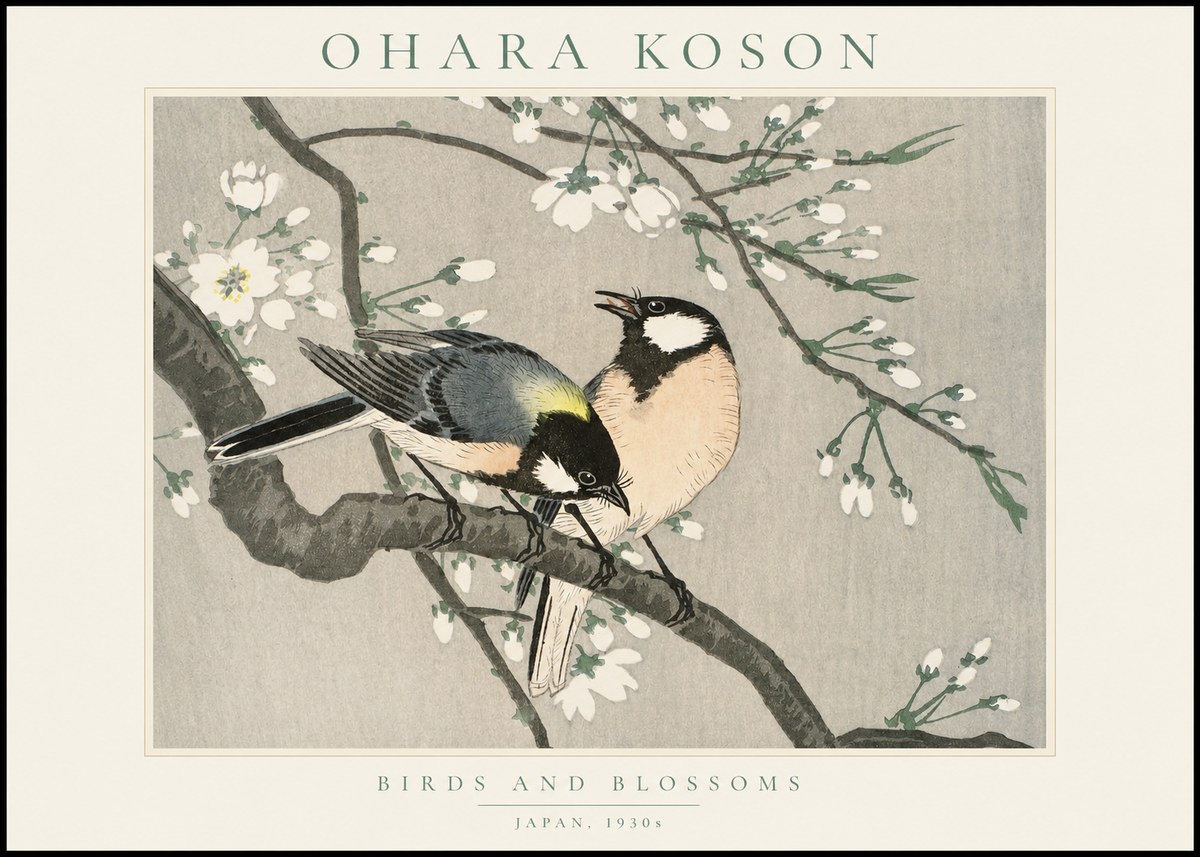 Ohara Koson Birds and Blossoms No1 - Poster