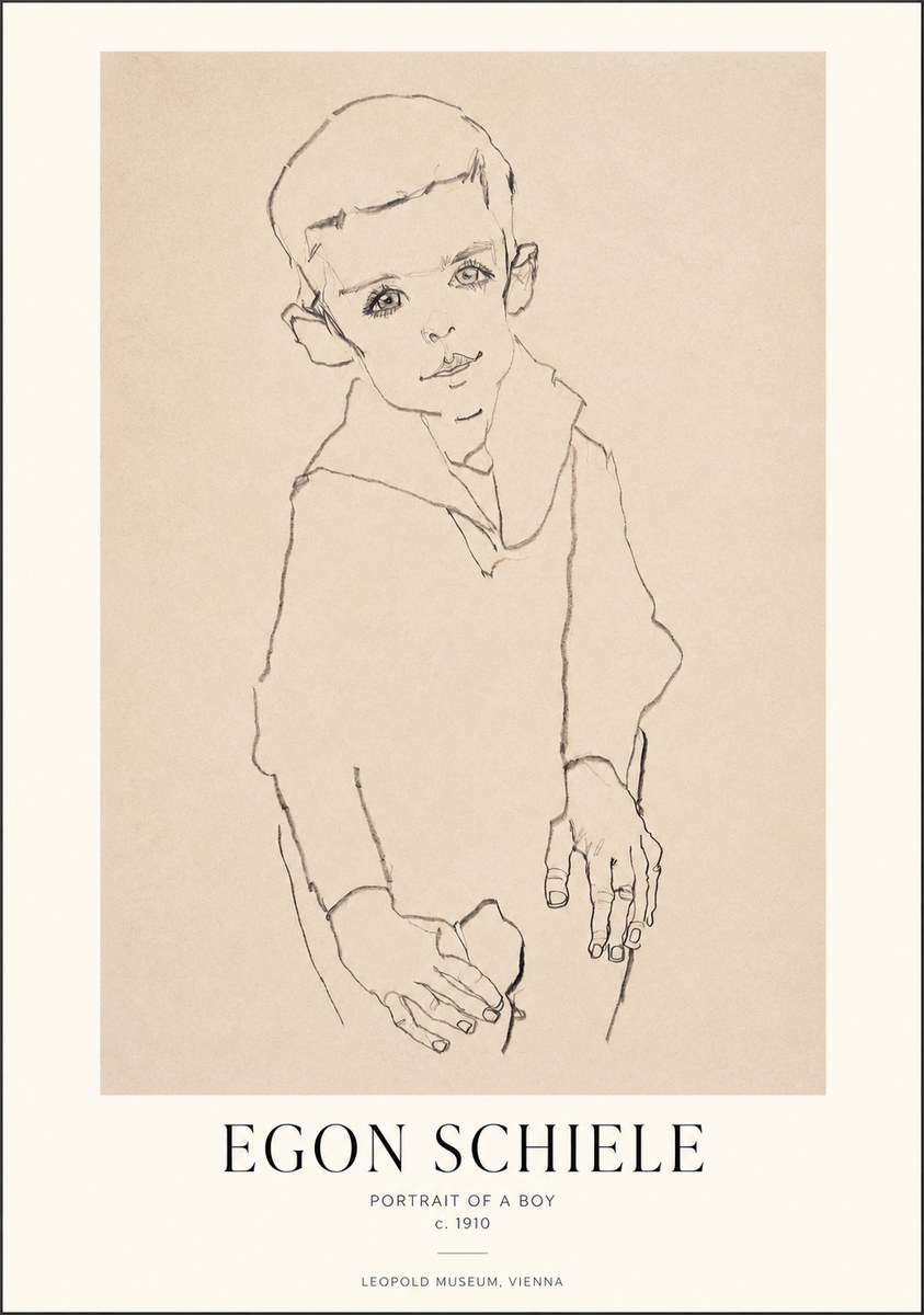 Schiele Portrait of a Boy No1 - Poster