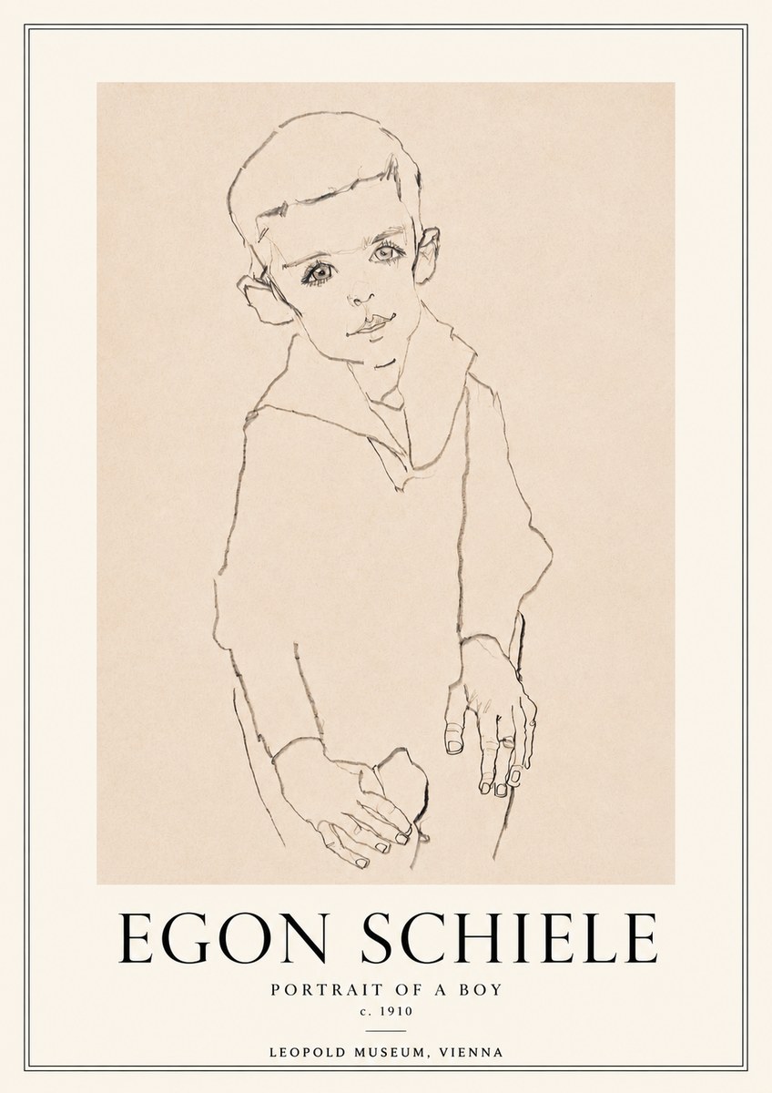 Schiele Portrait of a Boy No3 - Poster
