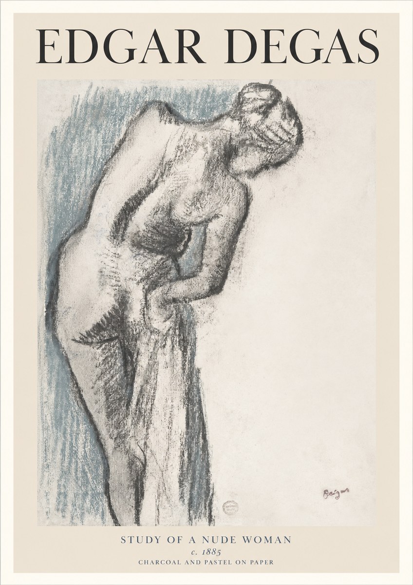 Edgar Degas Study of a Nude Woman II No1 - Poster