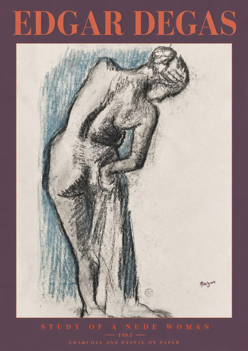Edgar Degas Study of a Nude Woman II No2 - Poster