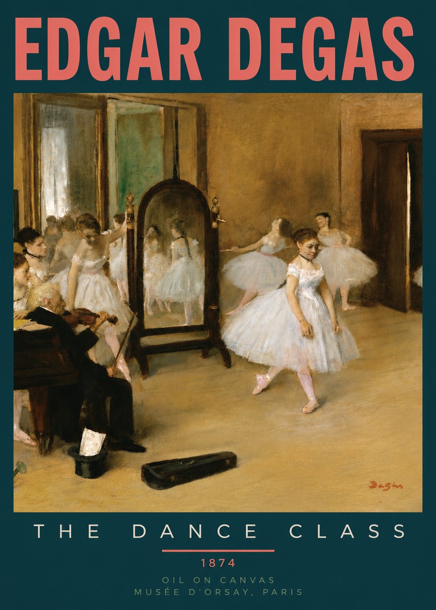 Edgar Degas The Dance Class II No4 - Poster