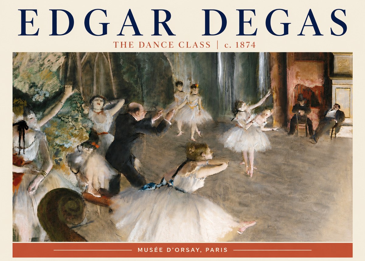 Edgar Degas The Dance Class III No4 - Poster