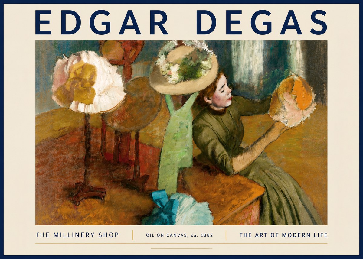 Edgar Degas The Millinery Shop, Ca. 1882 No5 - Poster