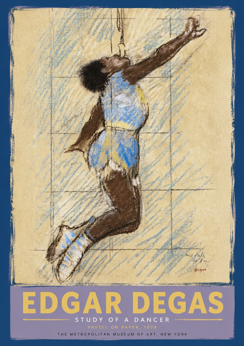 Edgar Degas Study of a Dancer No5 - Poster
