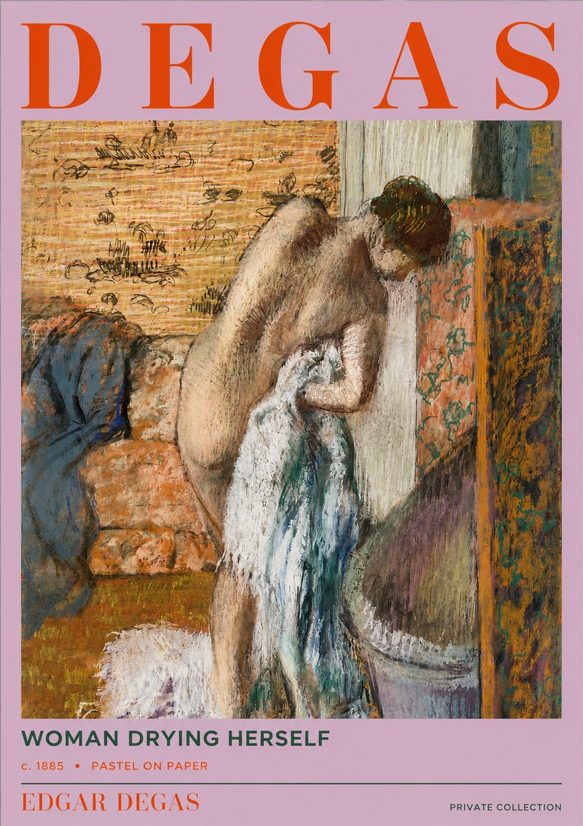 Edgar Degas Woman Drying Herself II No2 - Poster