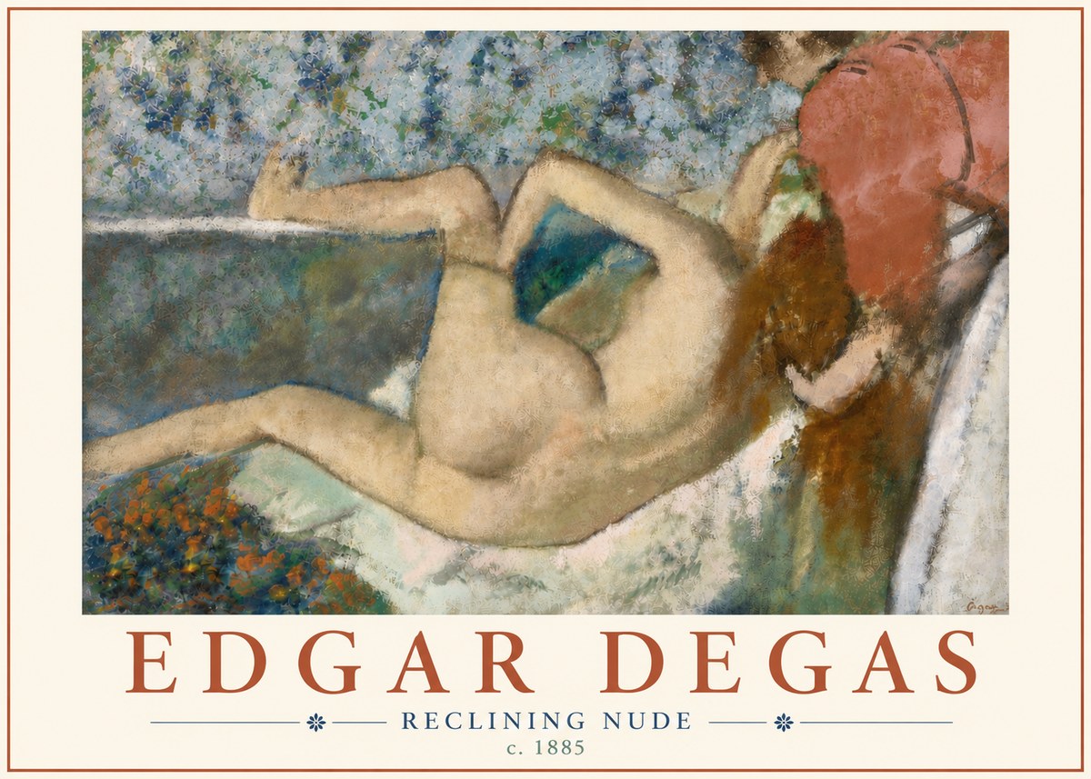Edgar Degas Reclining Nude No6 - Poster
