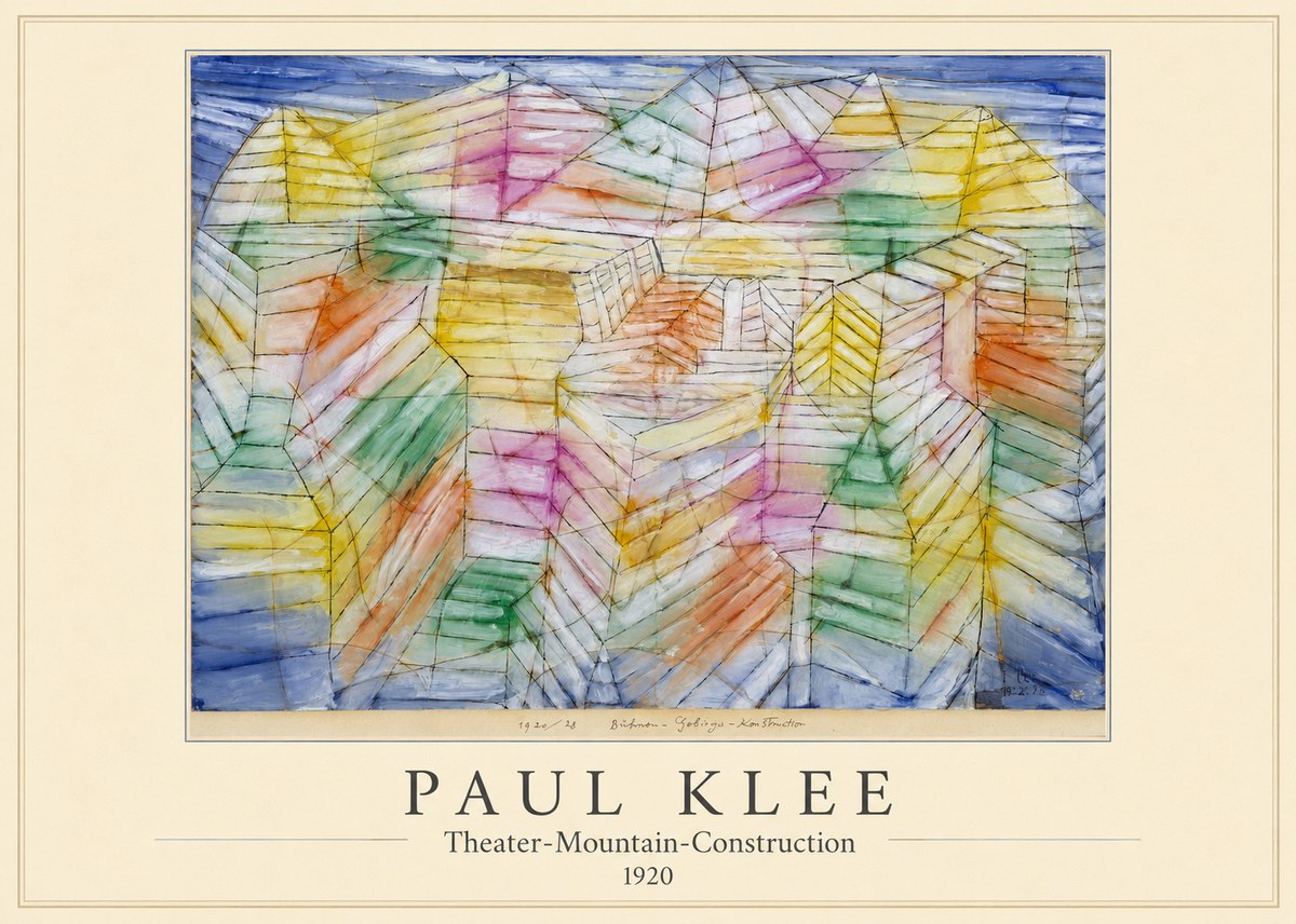 Paul Klee Theater-mountain-construction No3 - Poster