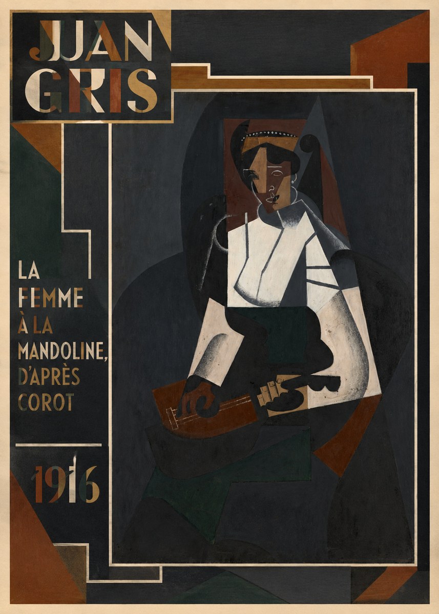 Juan Gris La Femme À La Mandoline, D'après Corot No2 - Poster