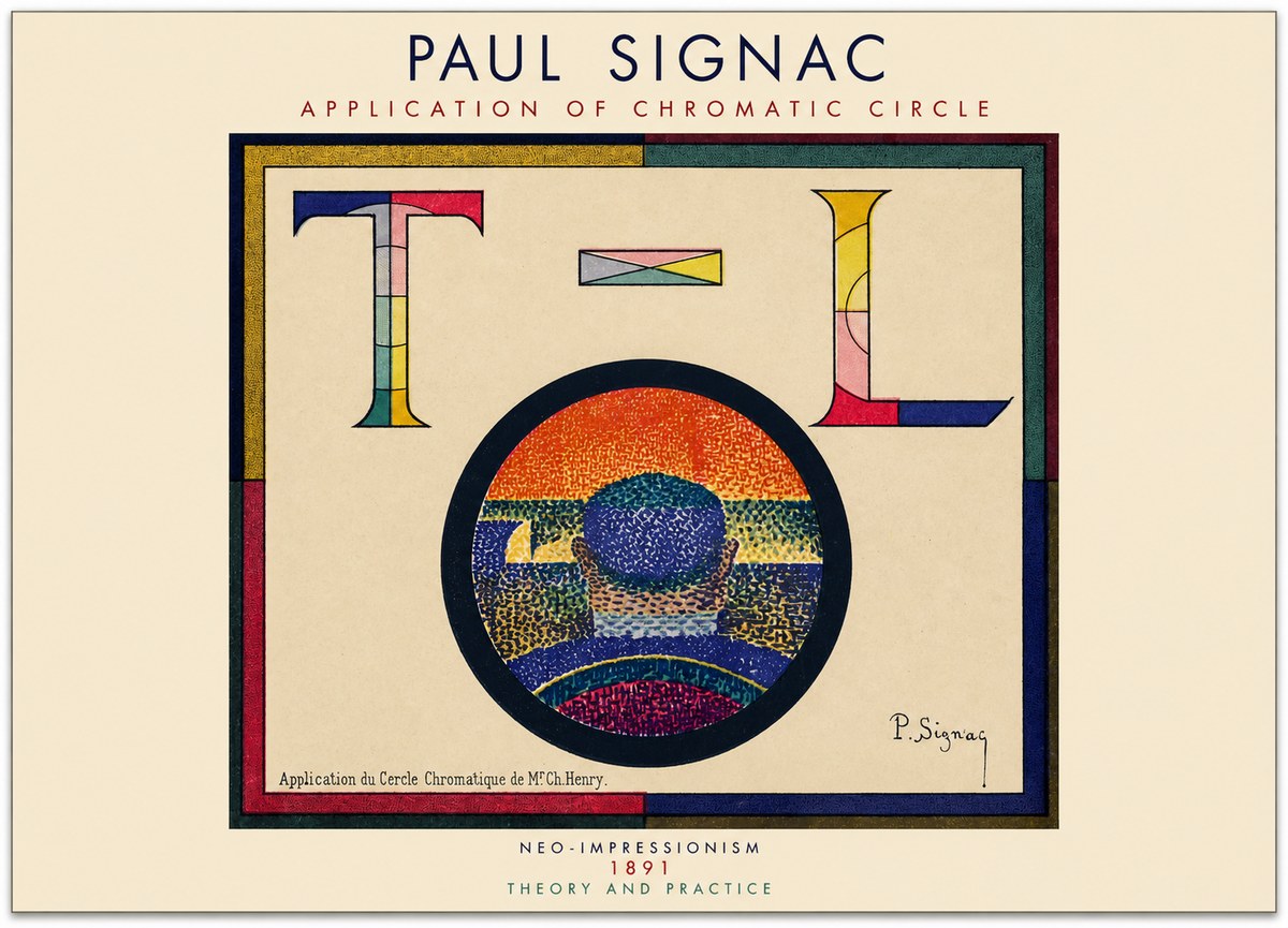 Signac Application of Chromatic Circle No1 - Poster
