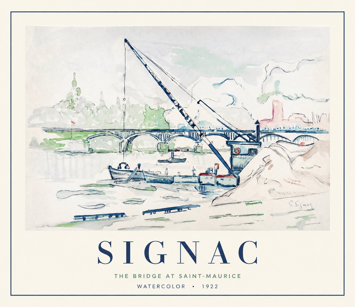 Signac The Bridge at Saint-maurice No1 - Poster