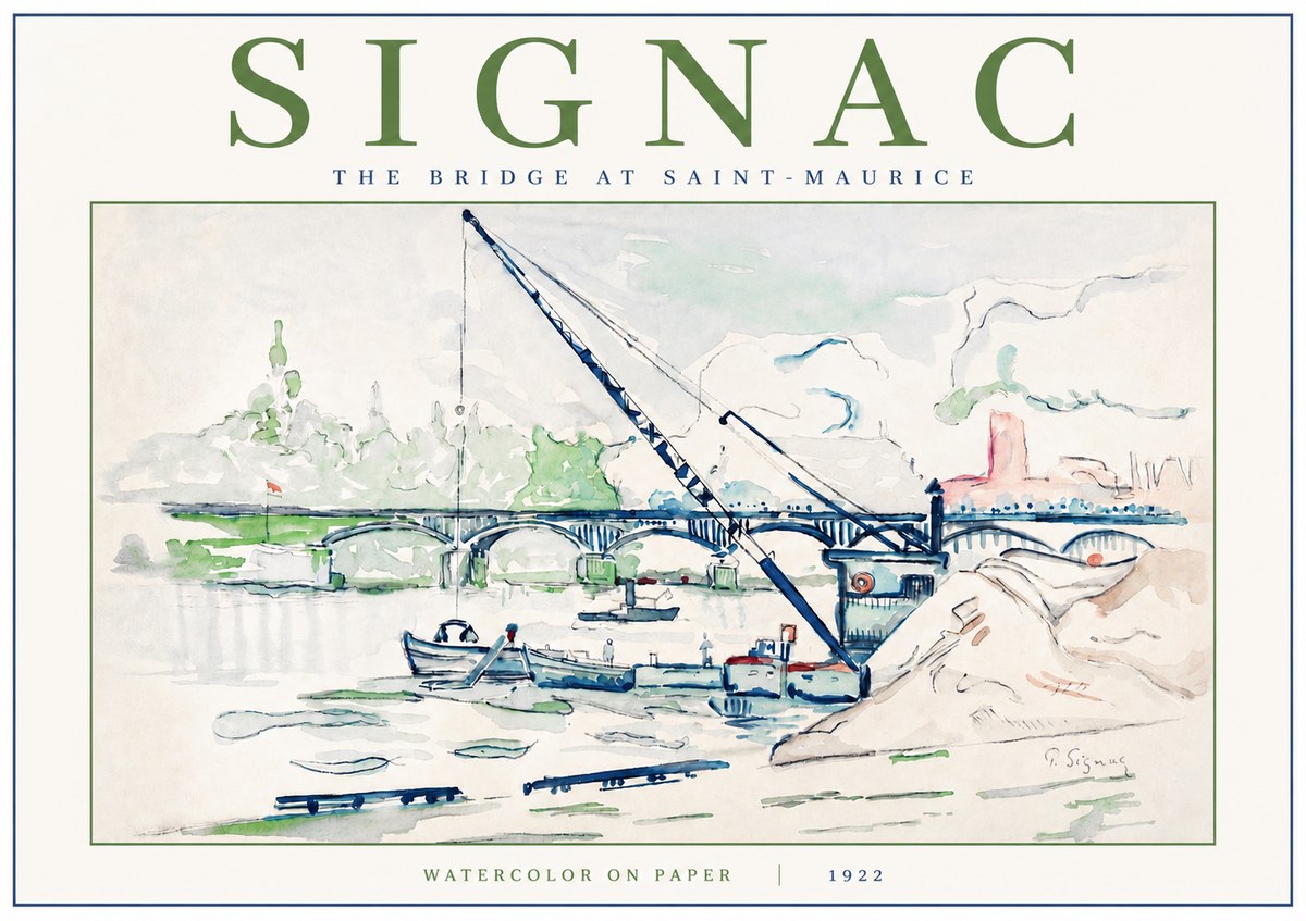 Signac The Bridge at Saint-maurice No3 - Poster