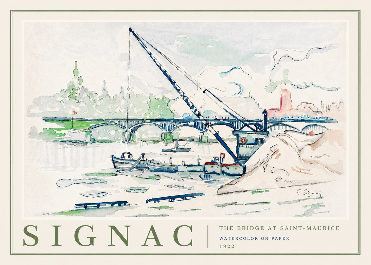 Signac The Bridge at Saint-maurice No6 - Poster