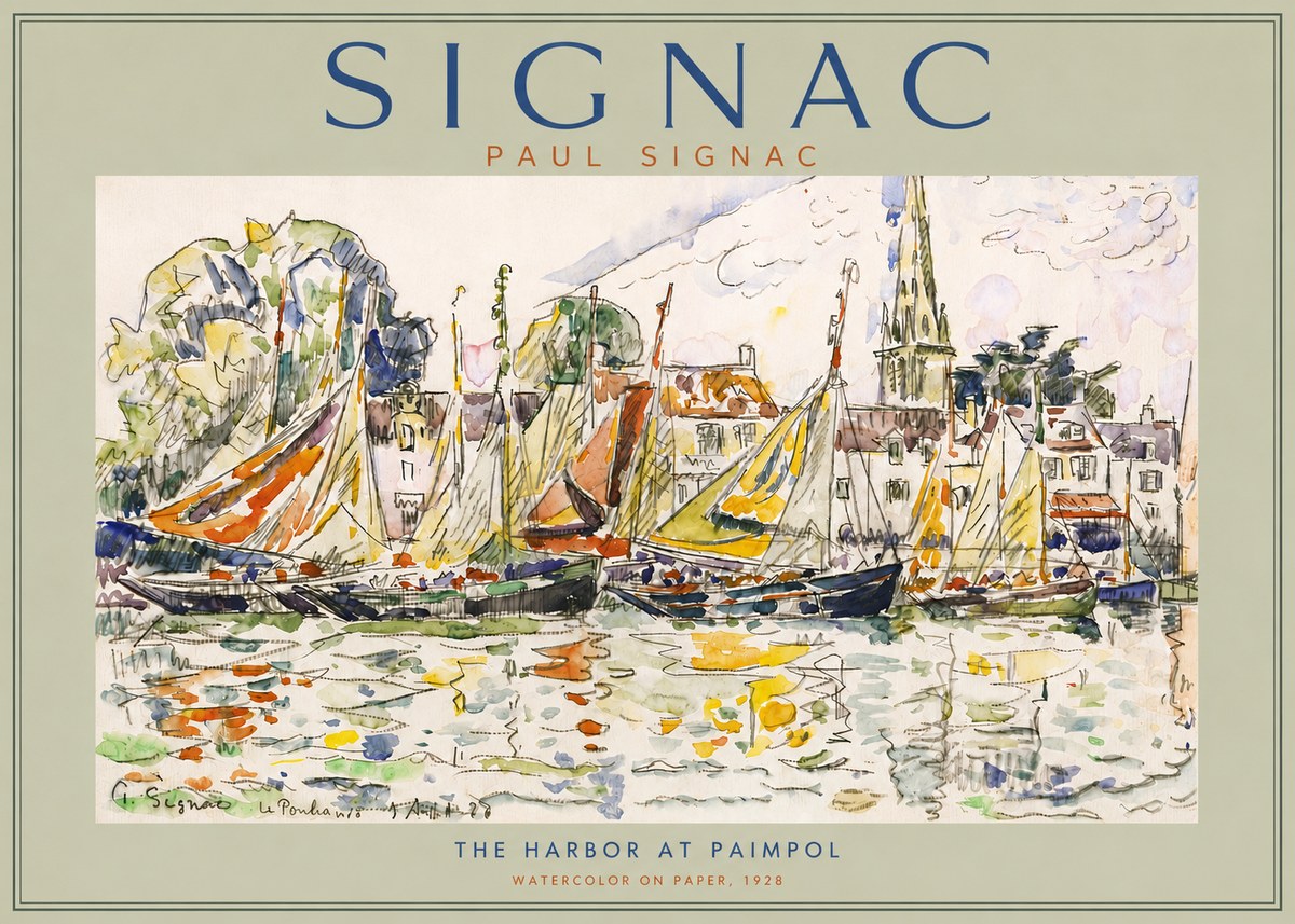 Signac The Harbor at Paimpol No5 - Poster