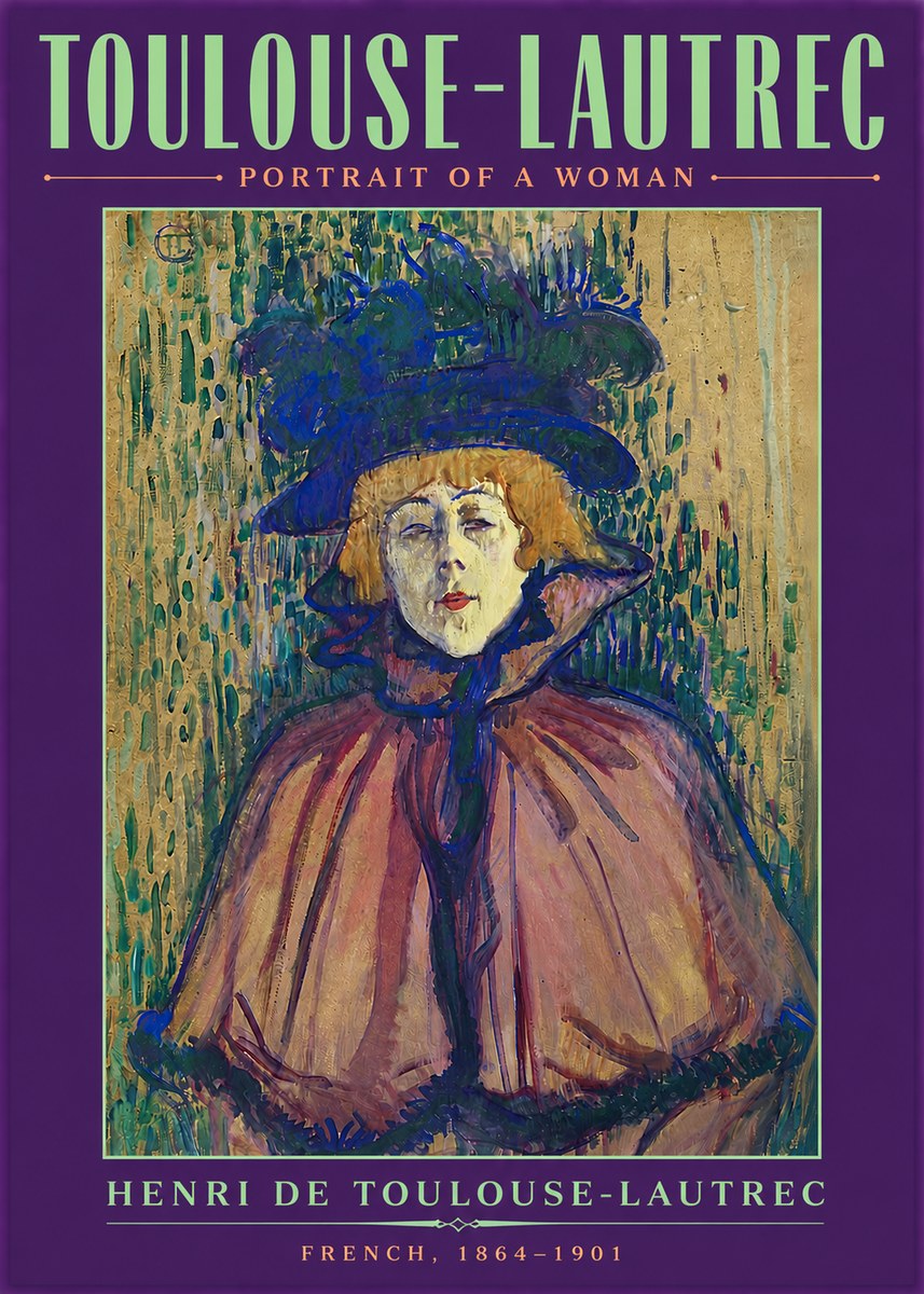 Toulouse-Lautrec Portrait of a Woman I No4 - Poster