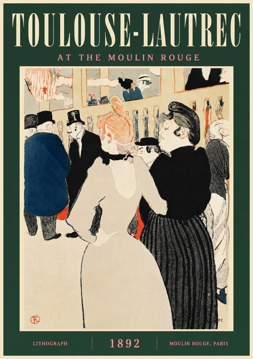 Toulouse-Lautrec At the Moulin Rouge VII No4 - Poster