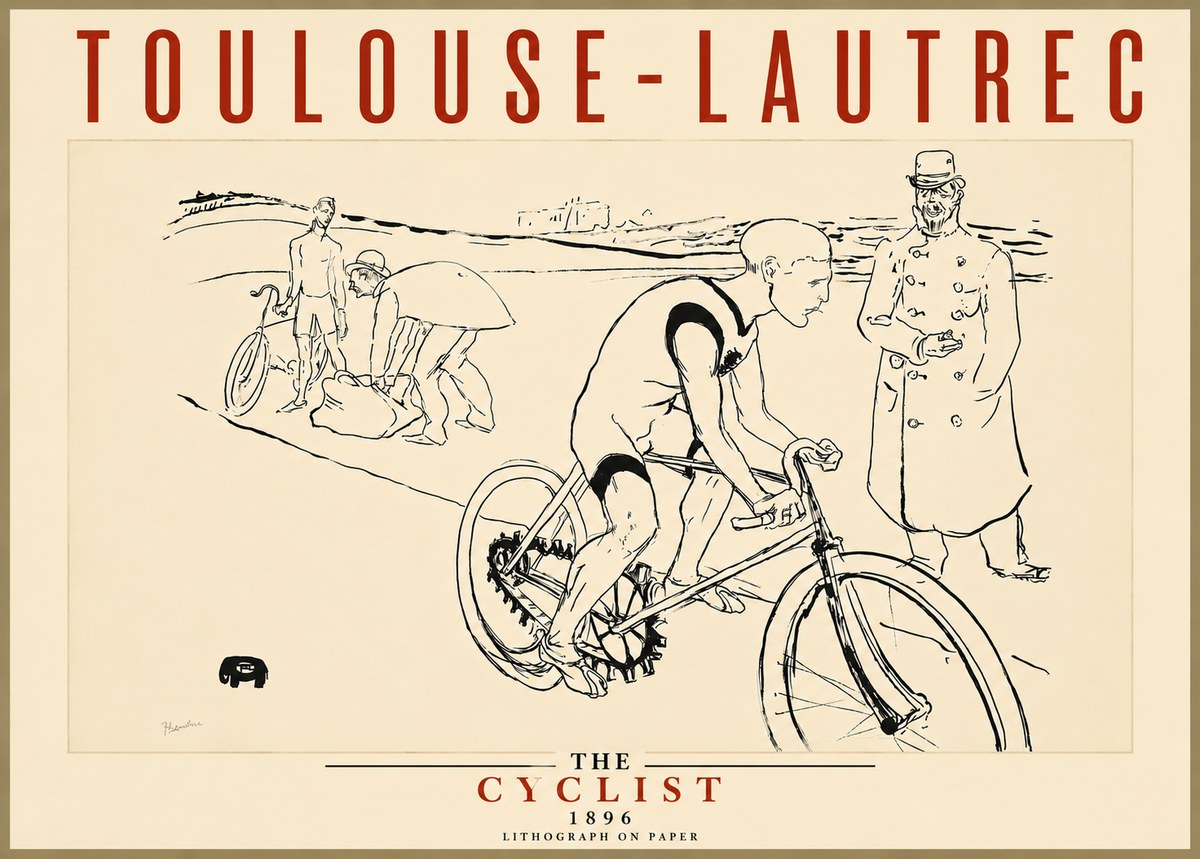 Toulouse-Lautrec The Cyclist No5 - Poster