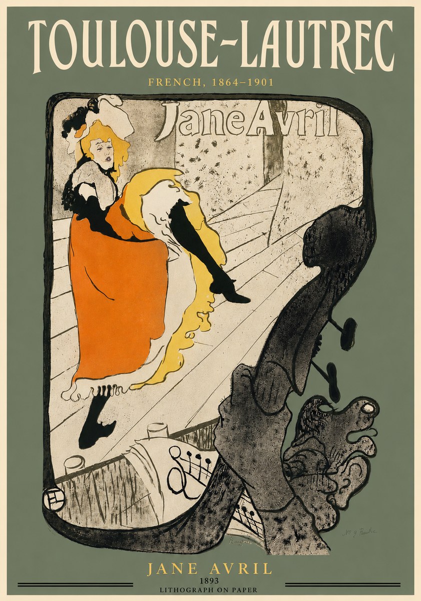 Toulouse-Lautrec Jane Avril II No2 - Poster
