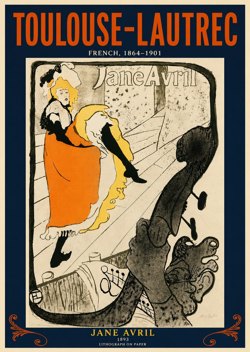 Toulouse-Lautrec Jane Avril II No4 - Poster