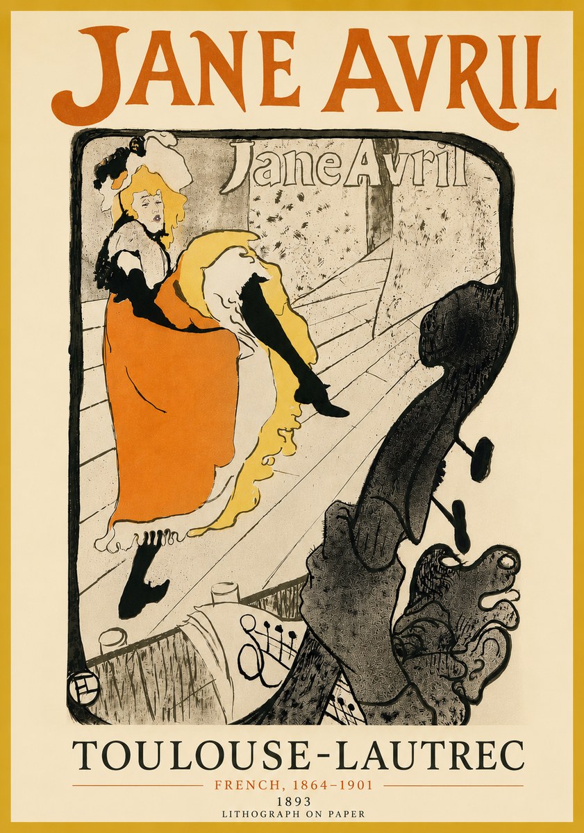 Toulouse-Lautrec Jane Avril II No5 - Poster