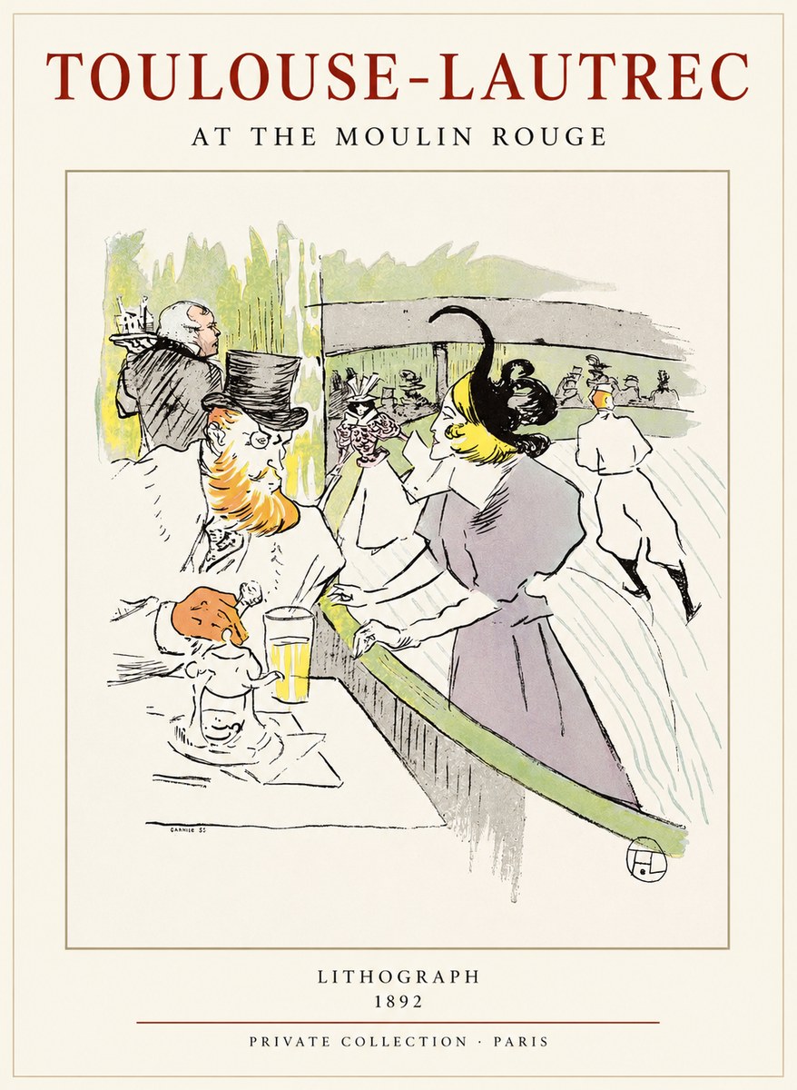 Toulouse-Lautrec At the Moulin Rouge XV No1 - Poster