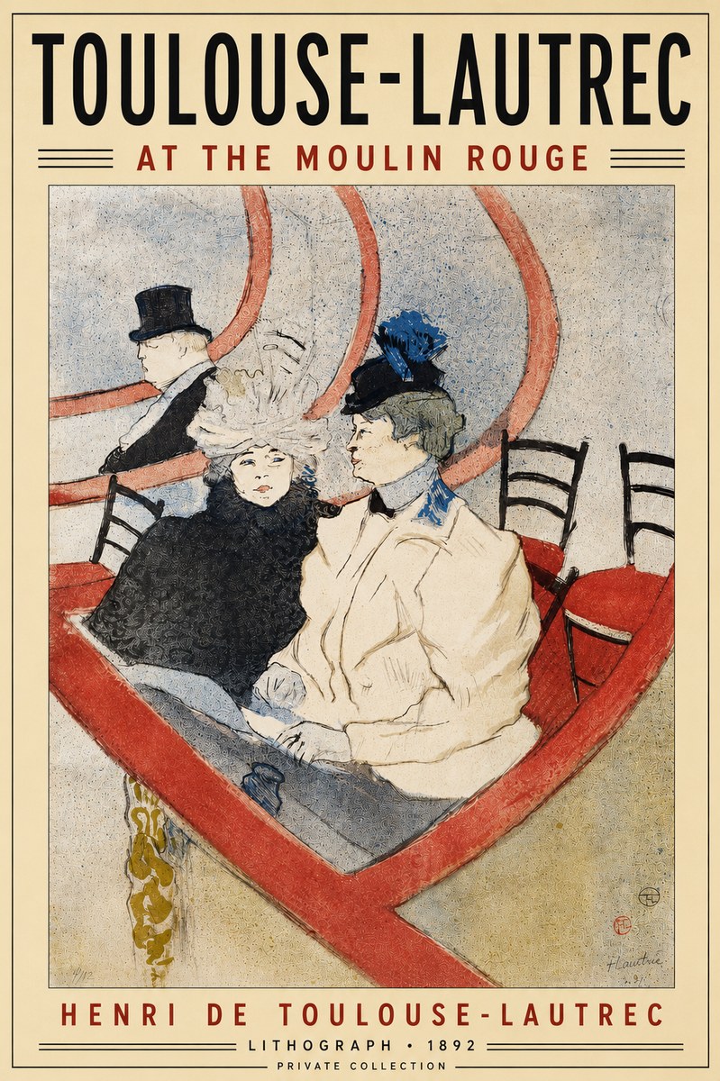 Toulouse-Lautrec At the Moulin Rouge XVI No4 - Poster