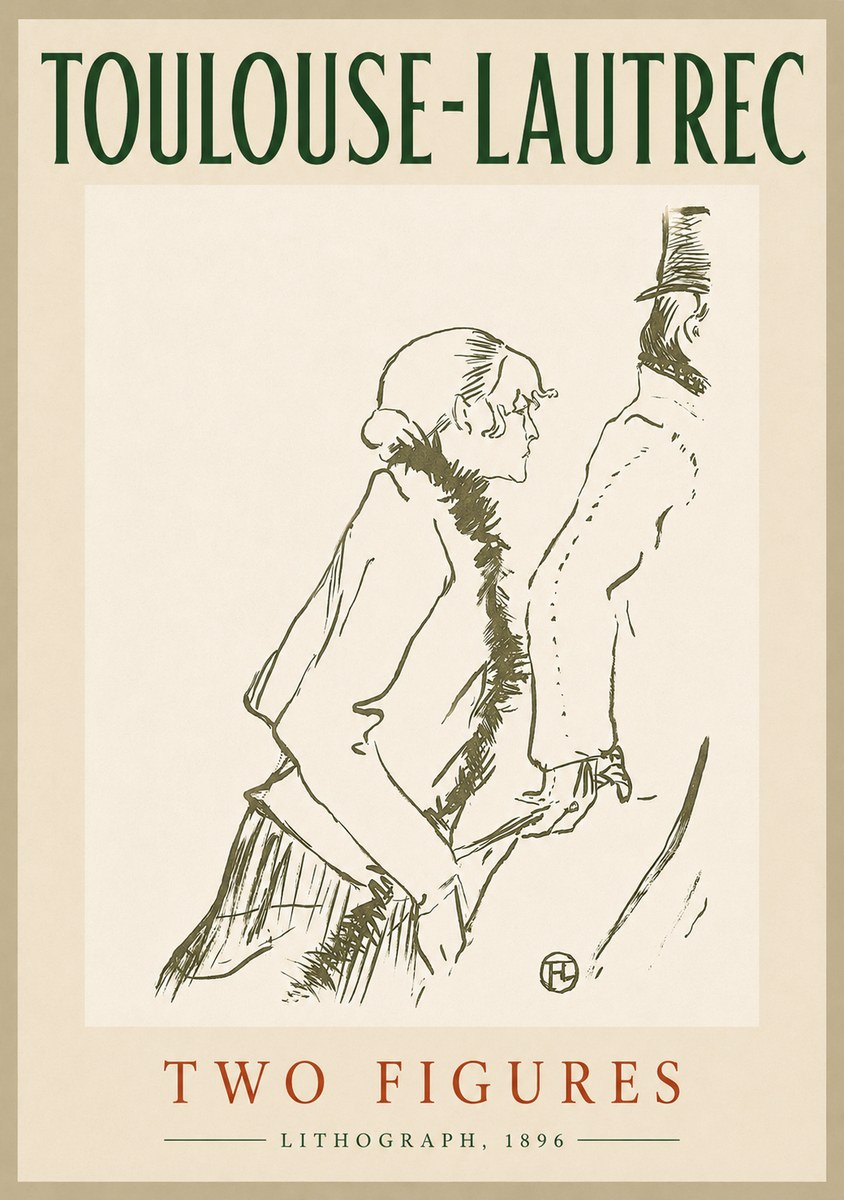 Toulouse-Lautrec Two Figures No4 - Poster