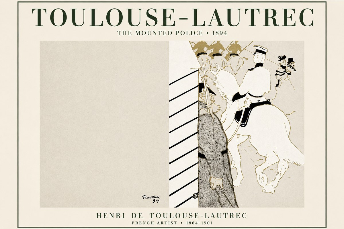 Toulouse-Lautrec The Mounted Police No3 - Poster