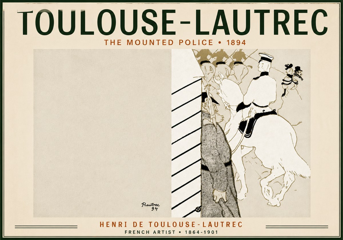 Toulouse-Lautrec The Mounted Police No6 - Poster