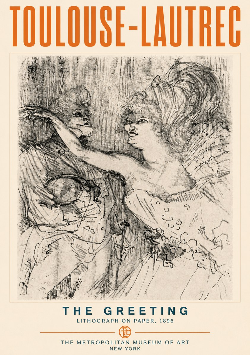 Toulouse-Lautrec The Greeting No4 - Poster