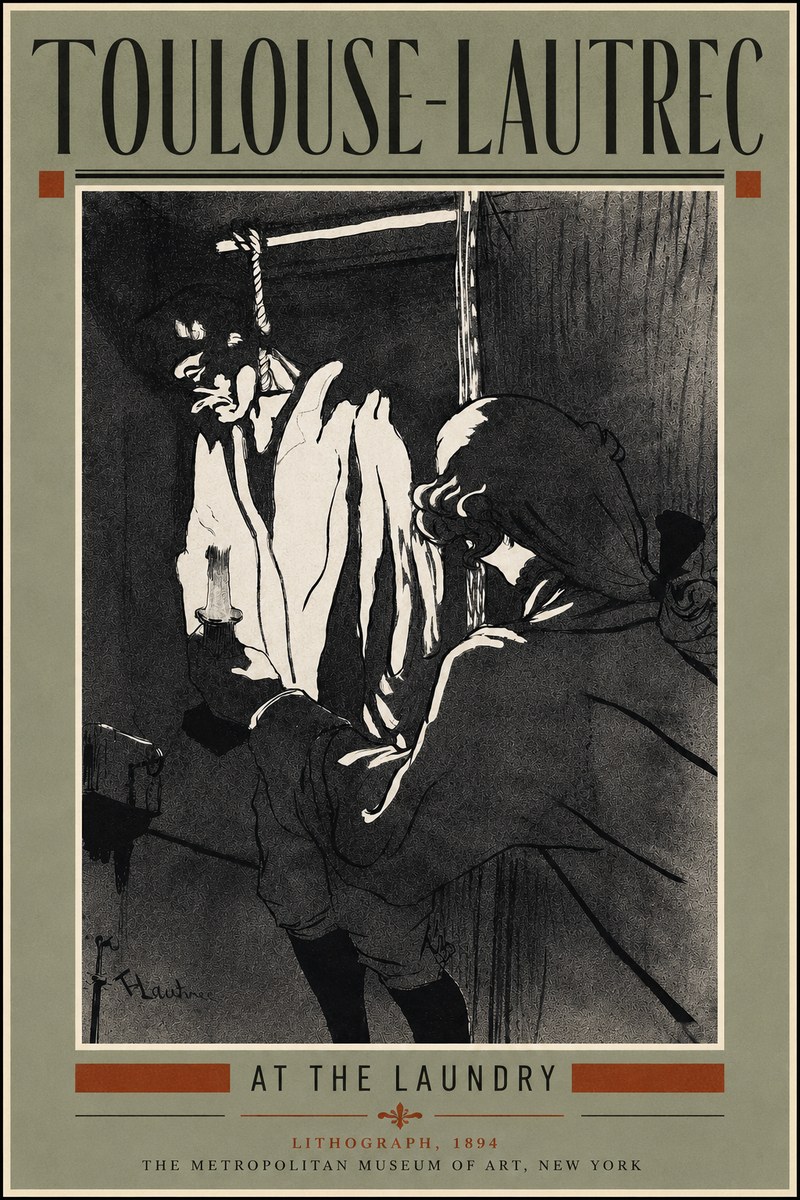 Toulouse-Lautrec At the Laundry No5 - Poster