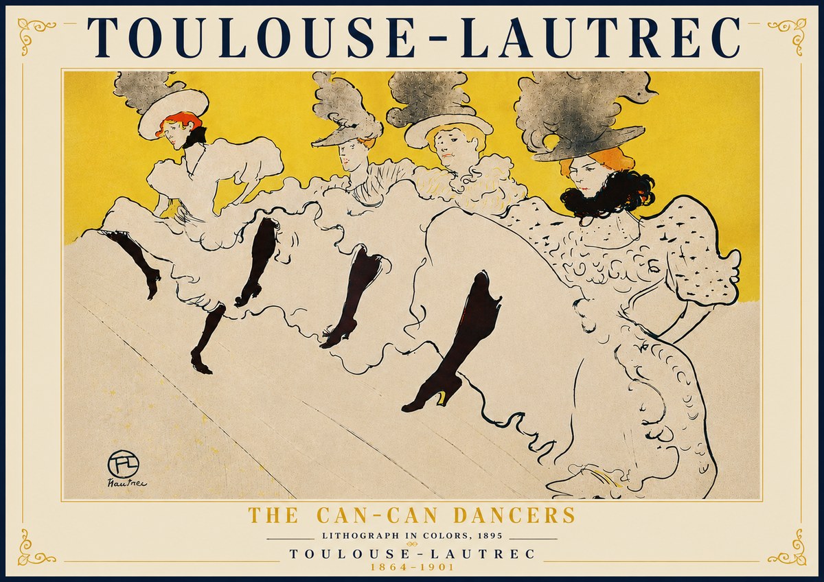 Toulouse-Lautrec The Can-can Dancers No6 - Poster