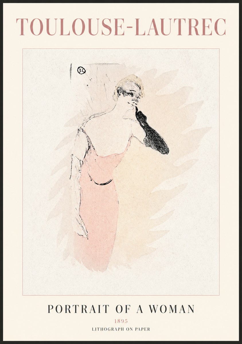 Toulouse-Lautrec Portrait of a Woman IV No1 - Poster