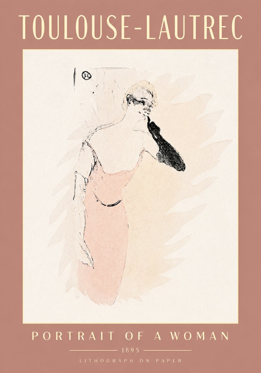 Toulouse-Lautrec Portrait of a Woman IV No4 - Poster