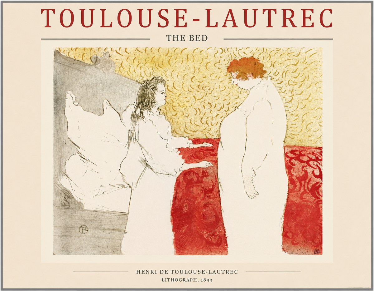 Toulouse-Lautrec The Bed No1 - Poster