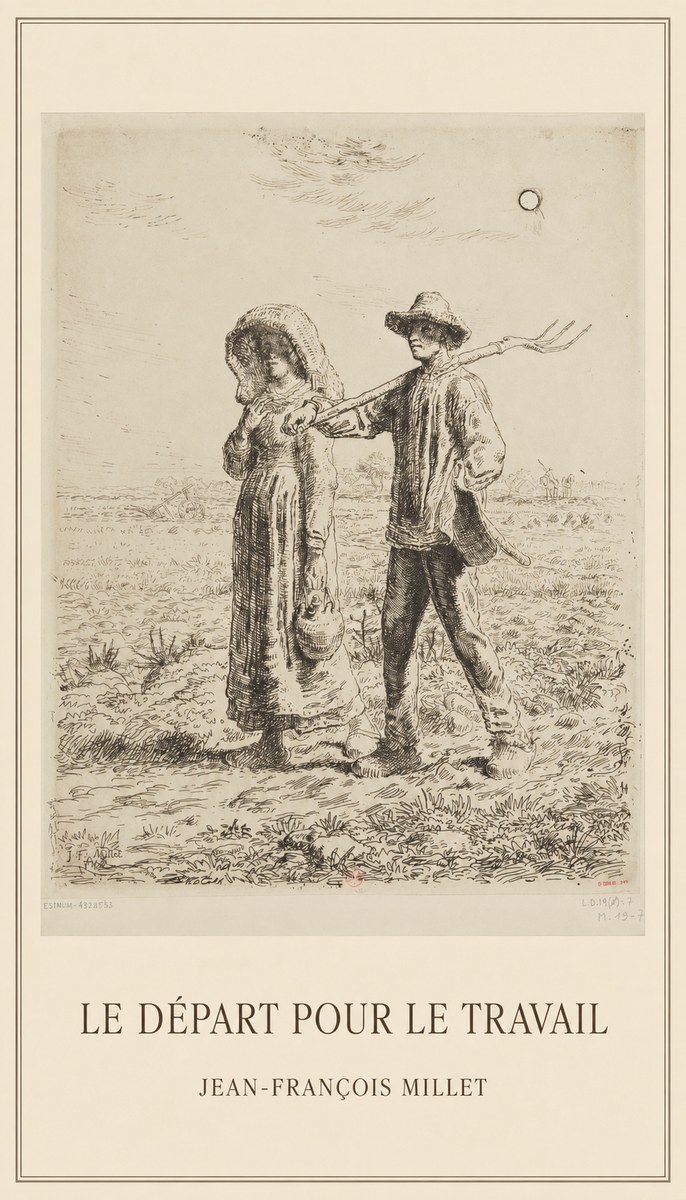 Jean-François Millet Le Départ Pour Le Travail II No1 - Poster