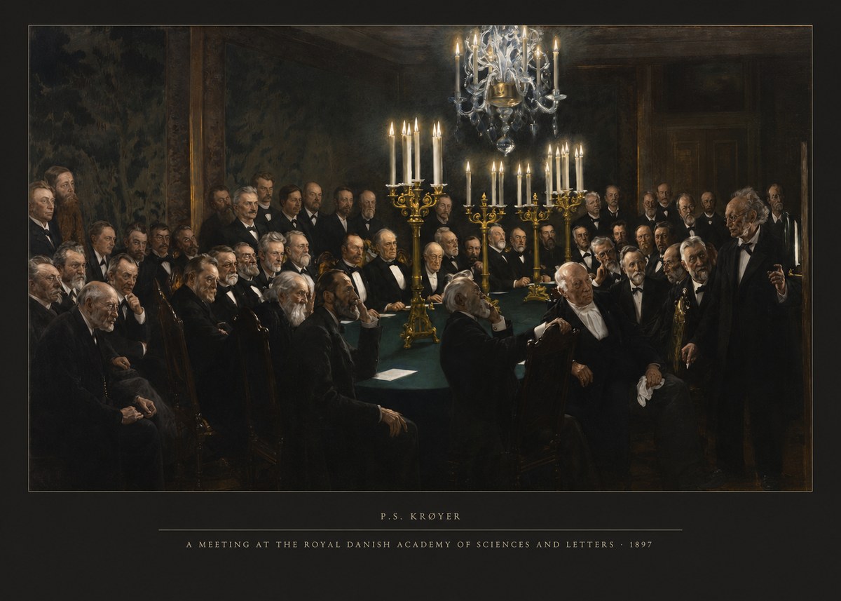 P.S. Krøyer A Meeting at the Royal Danish Academy of Sciences and Letters No4 - Poster