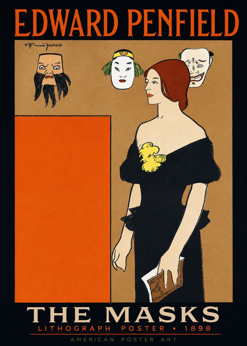 Edward Penfield The Masks No3 - Poster