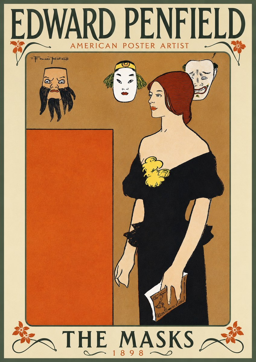 Edward Penfield The Masks No4 - Poster