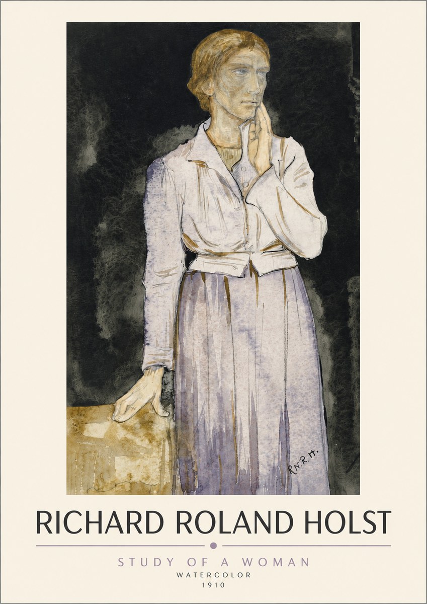 Richard Roland Holst Study of a Woman No3 - Poster