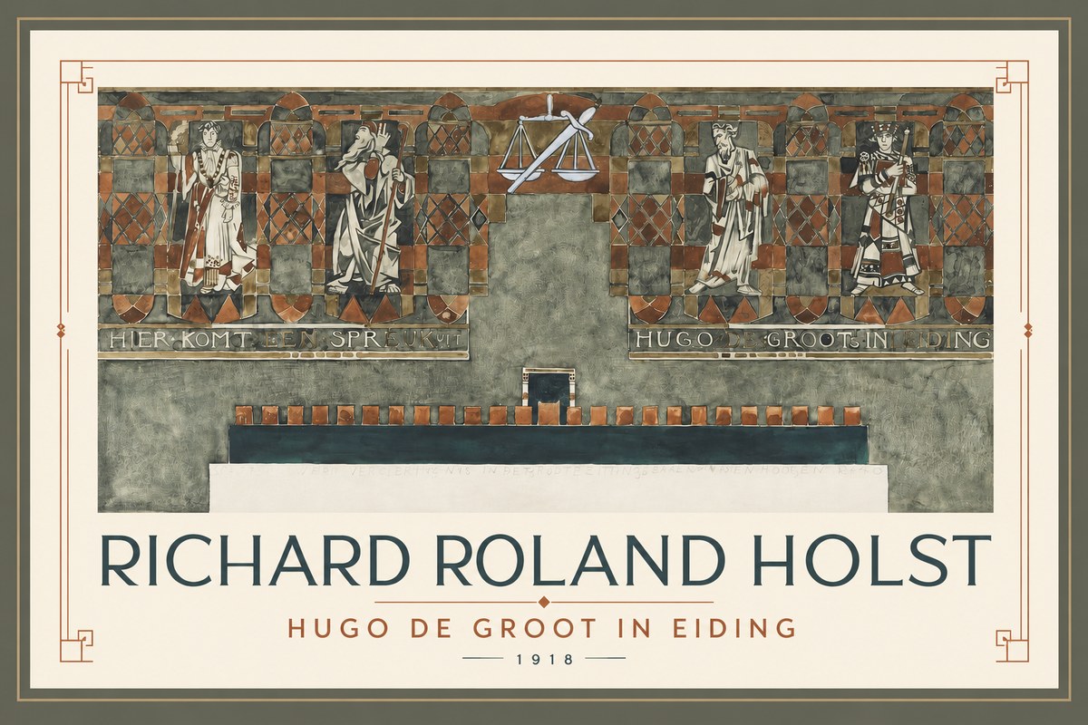 Richard Roland Holst Fresco Design - City Hall, Lidingö No3 - Poster
